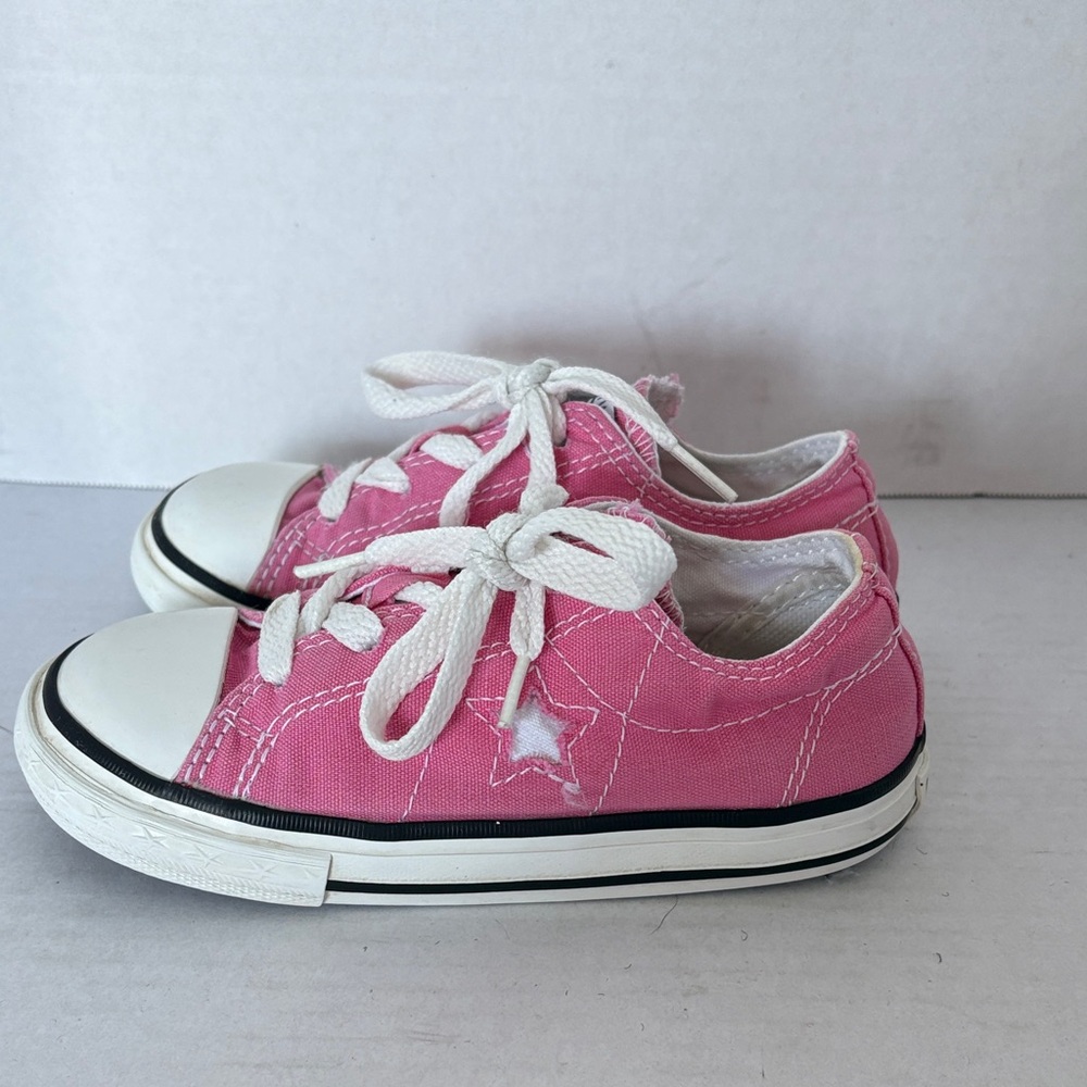 Converse Pink Canvas Lace-Up Sneakers